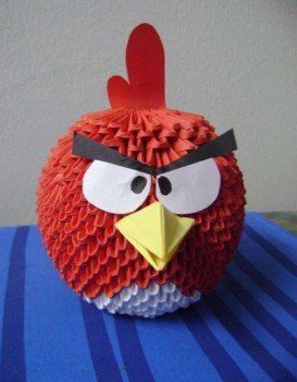 Схема пташка Angry Birds орігамі