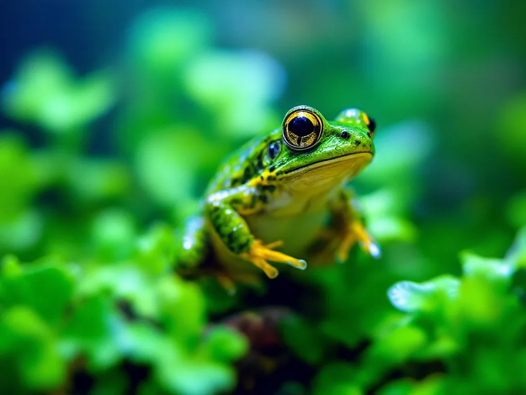 African dwarf frog (real aquarium animal)