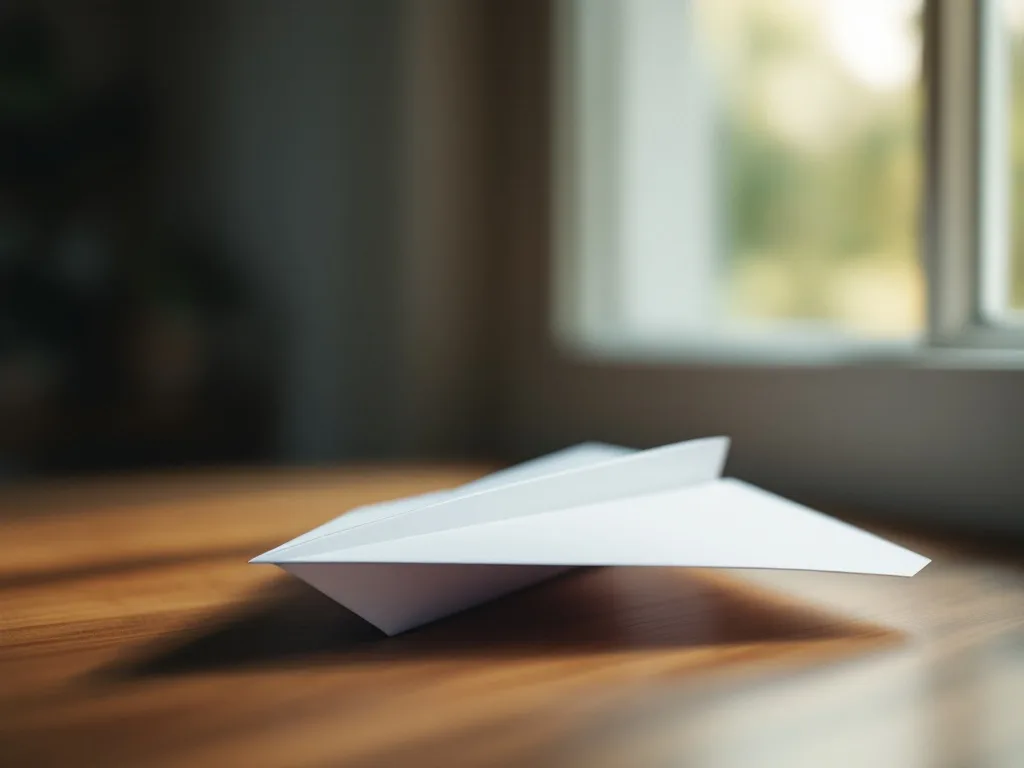 Blunt-nose paper airplane