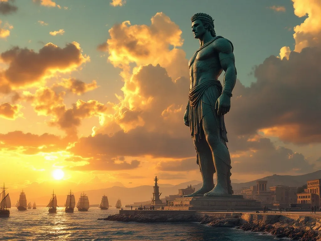 Colossus of Rhodes (ancient wonder, artistic reconstruction)