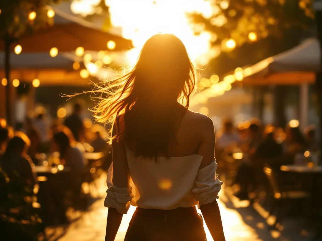 confident woman socializing, approachable dating scene