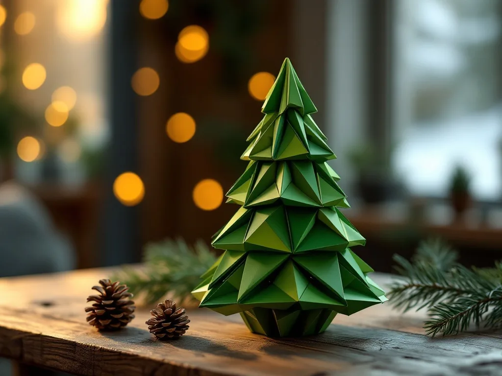 Modular origami Christmas tree