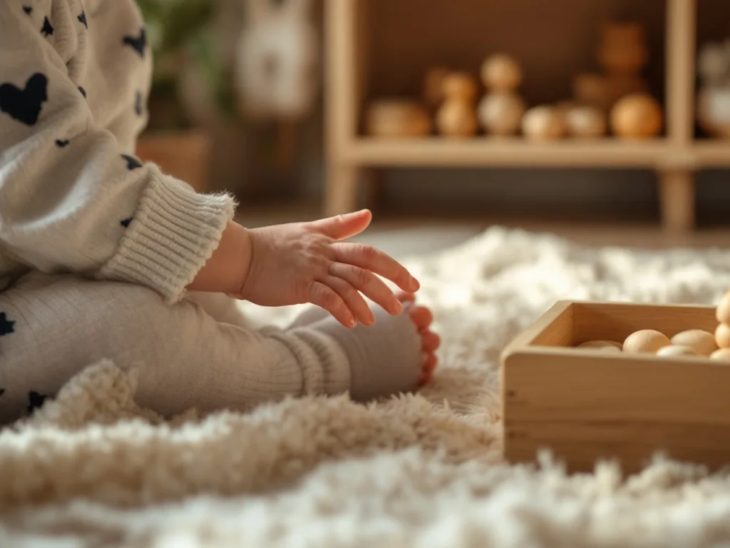 Montessori activities for an 8-month-old baby